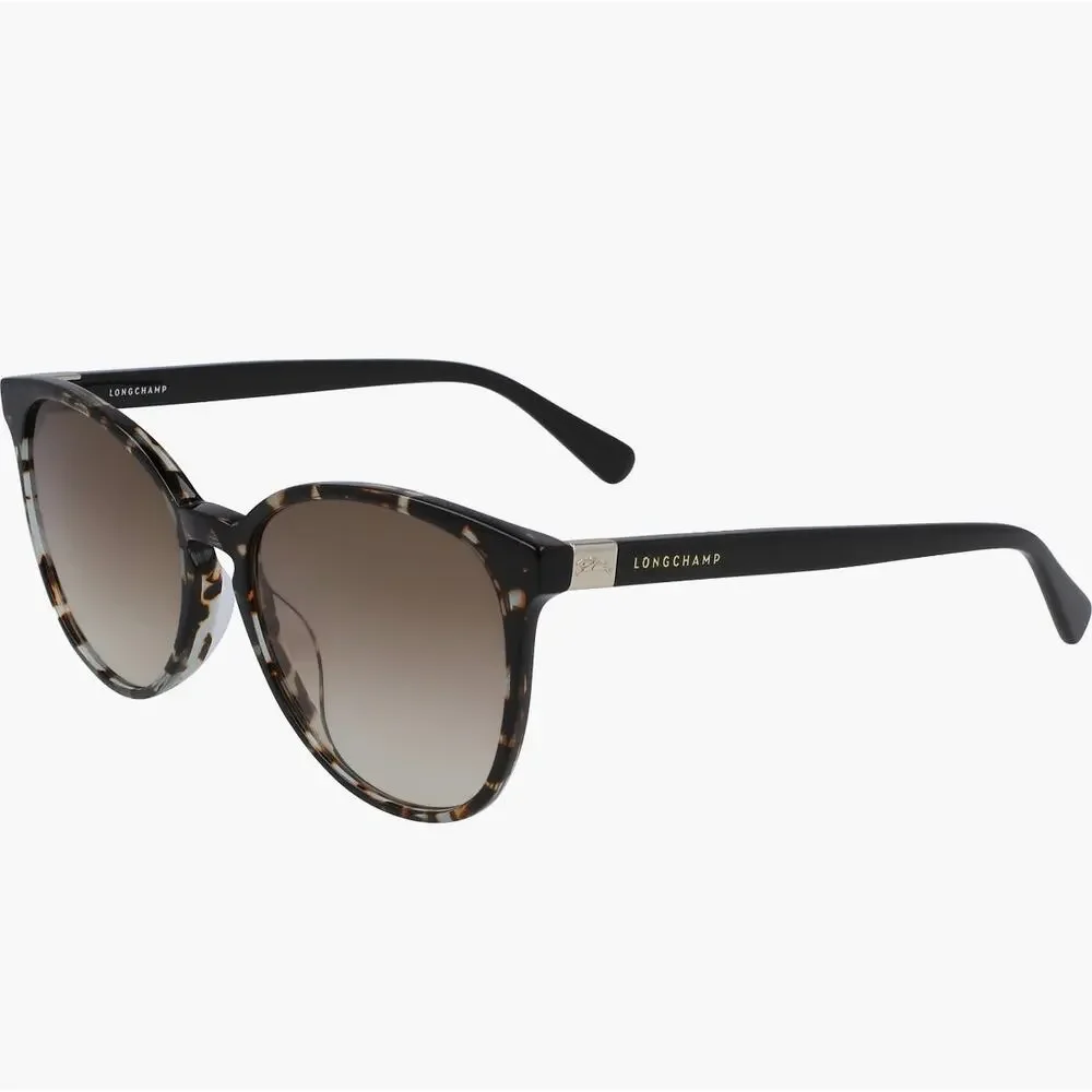 Longchamp Le Pliage Cat Eye Sunglasses, Havana Brown Tortoiseshell NWT